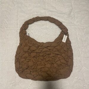Brown Quilted Shoulder Bag